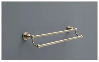 Полотенцедержатель двойной Aquanet 189261 бронза